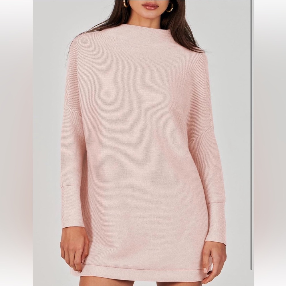 Blush Pink oversized sweater slouch ottoman small